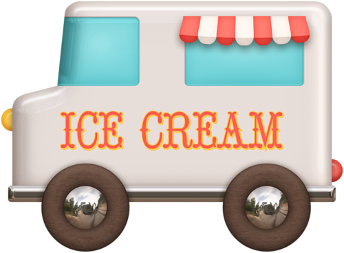 Popsicle Clipart Truck - Ice Cream Truck Clipart (500x368)