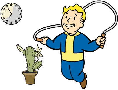 Fallout Pipboy Perks Endurance - Fallout: Vault Boy Face T-shirt (medium) (456x373)
