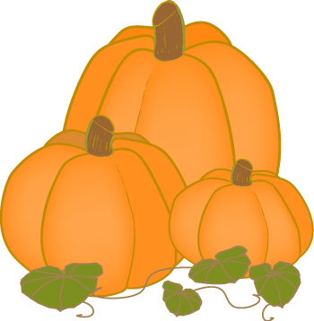 Assumption - Clipart - Festival - Clipart - 3 Pumpkins Clip Art (350x358)
