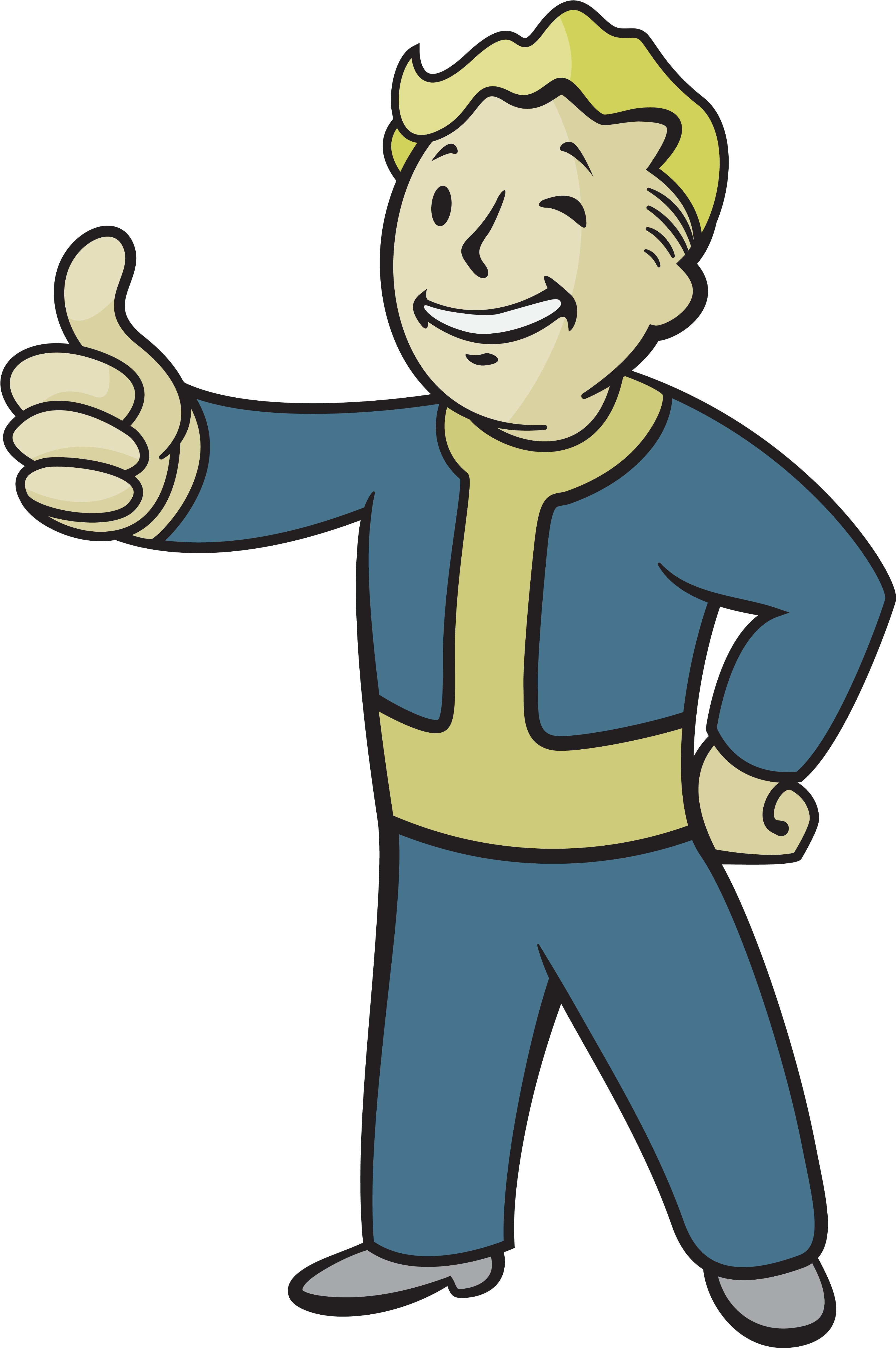 Fallout Vault Boy Icons Vault Boy The Fallout Games - Thumbs Up Fallout Guy (3404x5000)