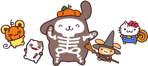 Fall Festival Border Clip Art - Halloween Sanrio Png (500x250)