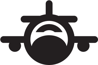 Fronal Plane With Small Wings Vector - Airplane (400x400)