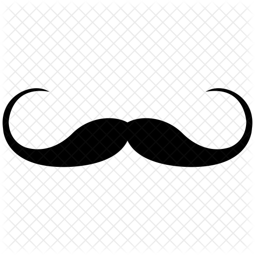 Handlebar Mustache Icon - Villan Mustache Png (512x512)