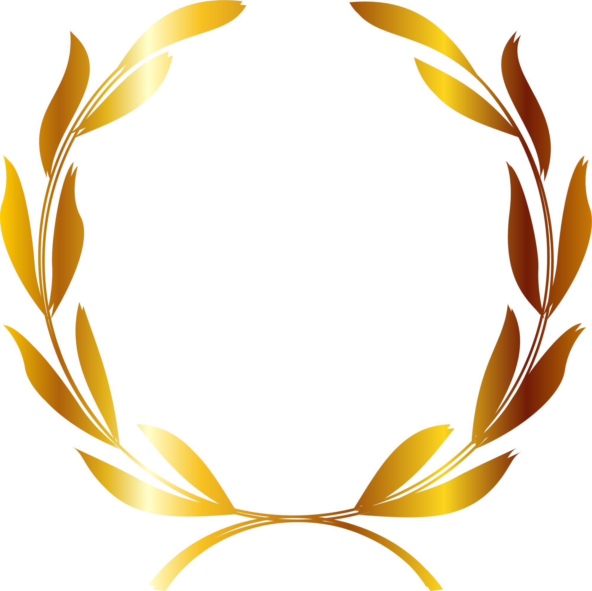 Ear Rice Wheat Clip Art - Gold Laurel Wreath Crown Png (2000x1996)