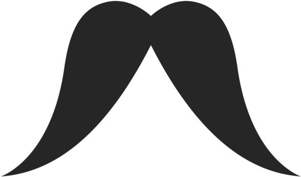 Mustache Logo Clipart - Handlebar Mustache Clipart (850x505)