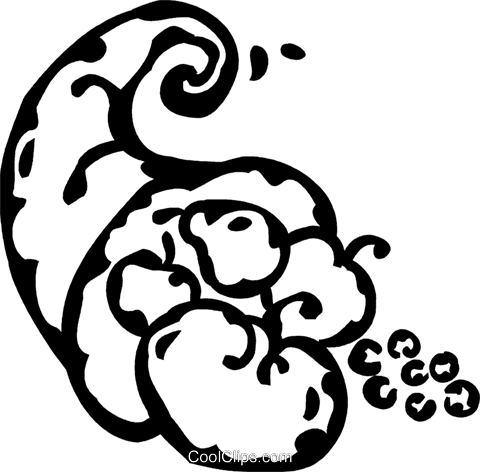 Cornucopia Royalty Free Vector Clip Art Illustration - Illustration (480x472)