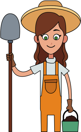 Female Farmer Icon - Female Farmer Cartoon (550x550)