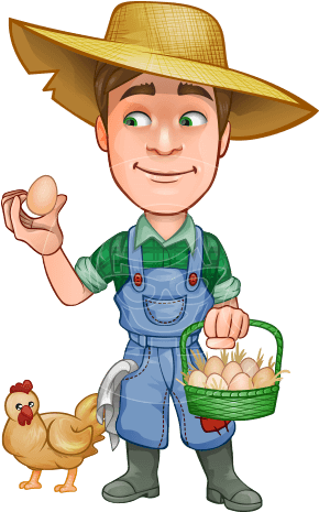 Farmer Vector Character Farmer Vector Character - Cartoon Farm Man (457x464)