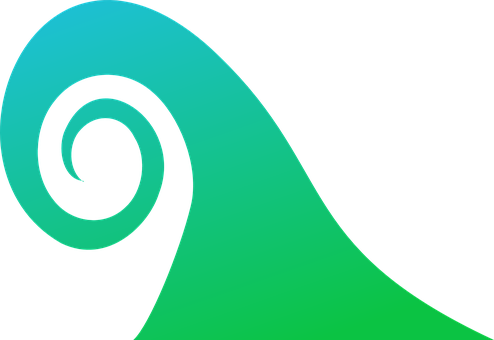 Wave Ocean Sea Water Green Surfing Turquoi - Green Wave Clip Art (494x340)