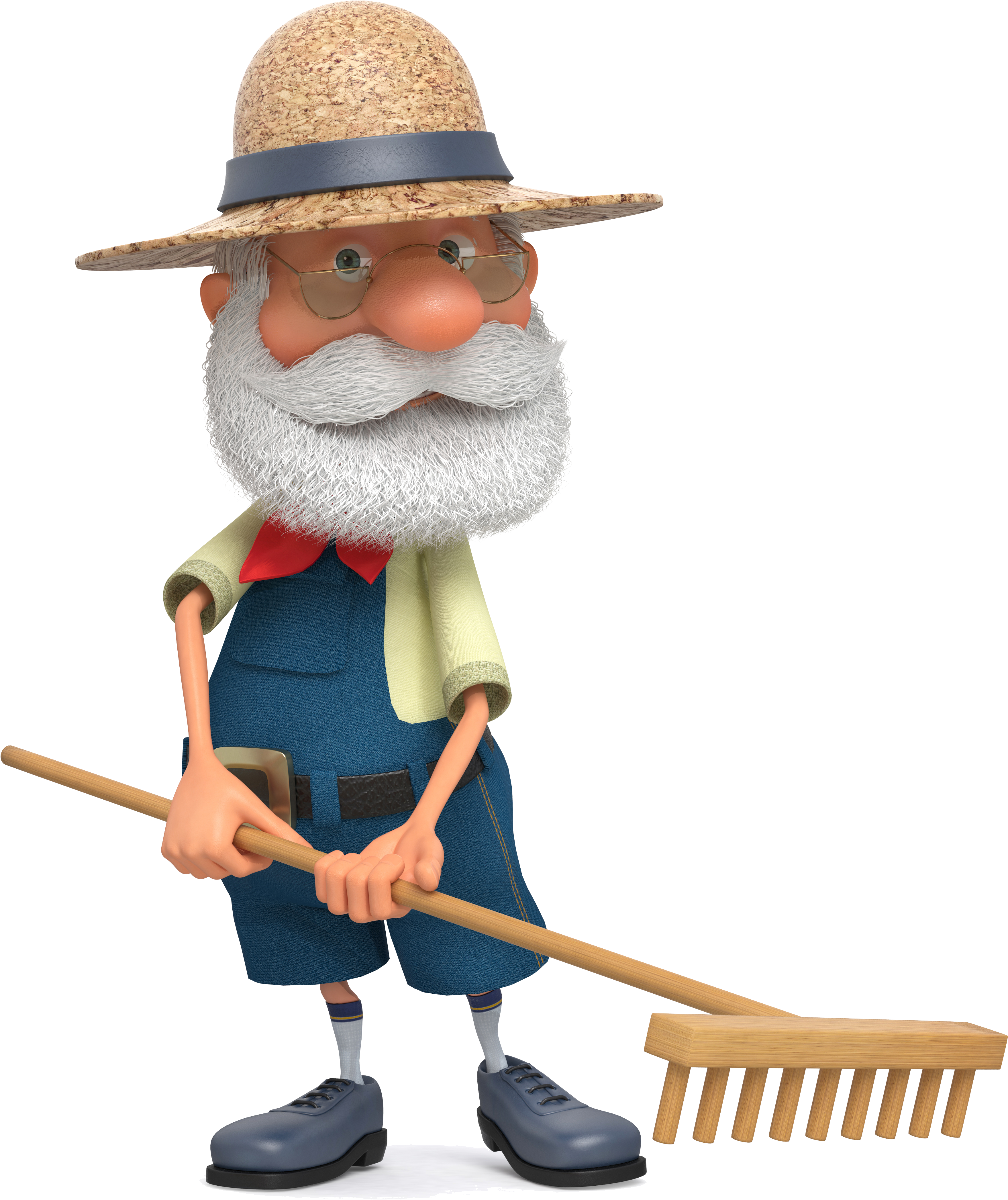 Farmer Cartoon Character Design - Man Farmer Caricature (4000x5000)