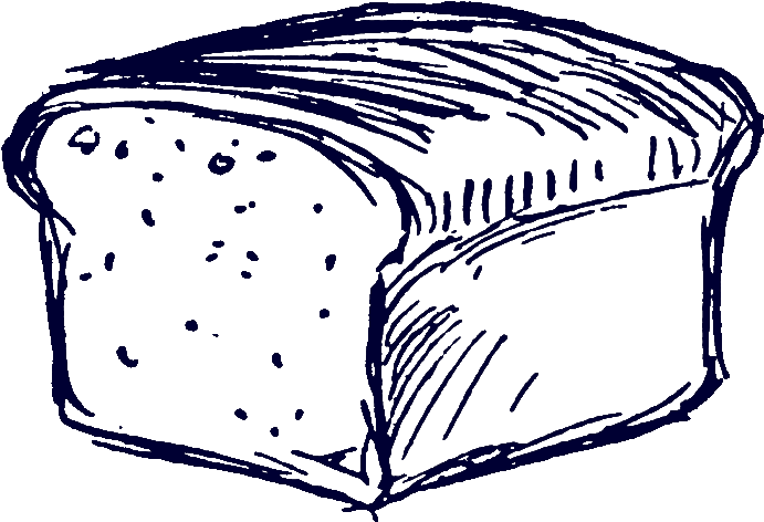 Drawing Bread - Loaf Of Bread Drawing (700x481)