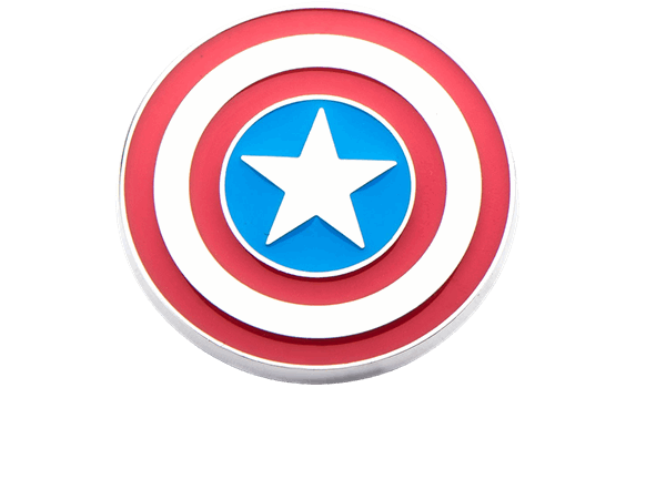 Captain America Shield Pin - Captain America Laptop Sticker (600x600)