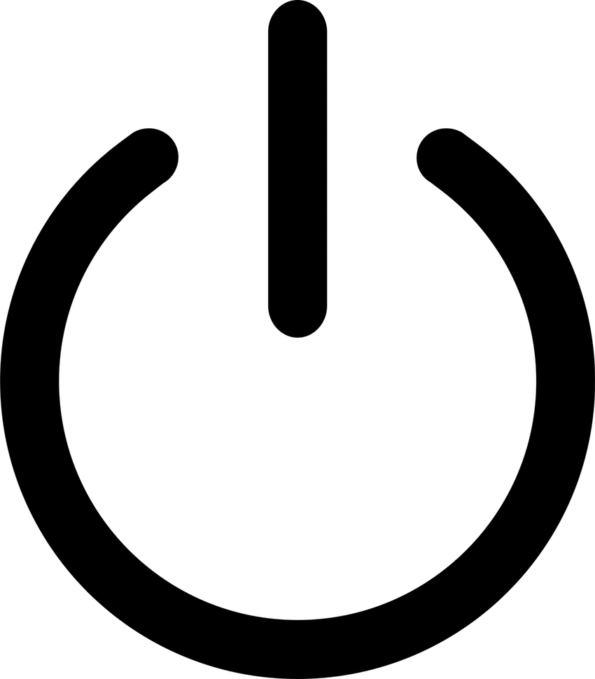 Switch On Off Symbol - (850x969) Png Clipart Download