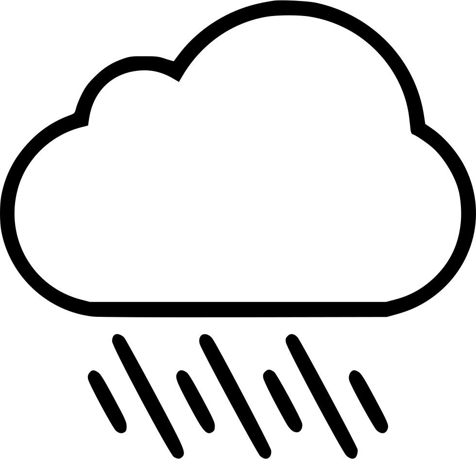 Rain Wind Cloud Comments - Basic Rain Cloud Clip Art Black And White (980x946)
