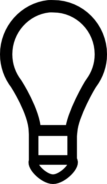 Lightbulb Clip Art At Clker - Symbol For Lightbulb (348x595)