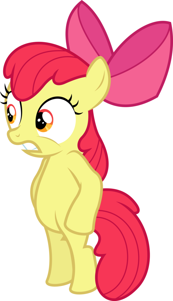 Apple Bloom Standing Straight By Dasprid On Deviantart - Apple Bloom Ms Paint (679x1176)