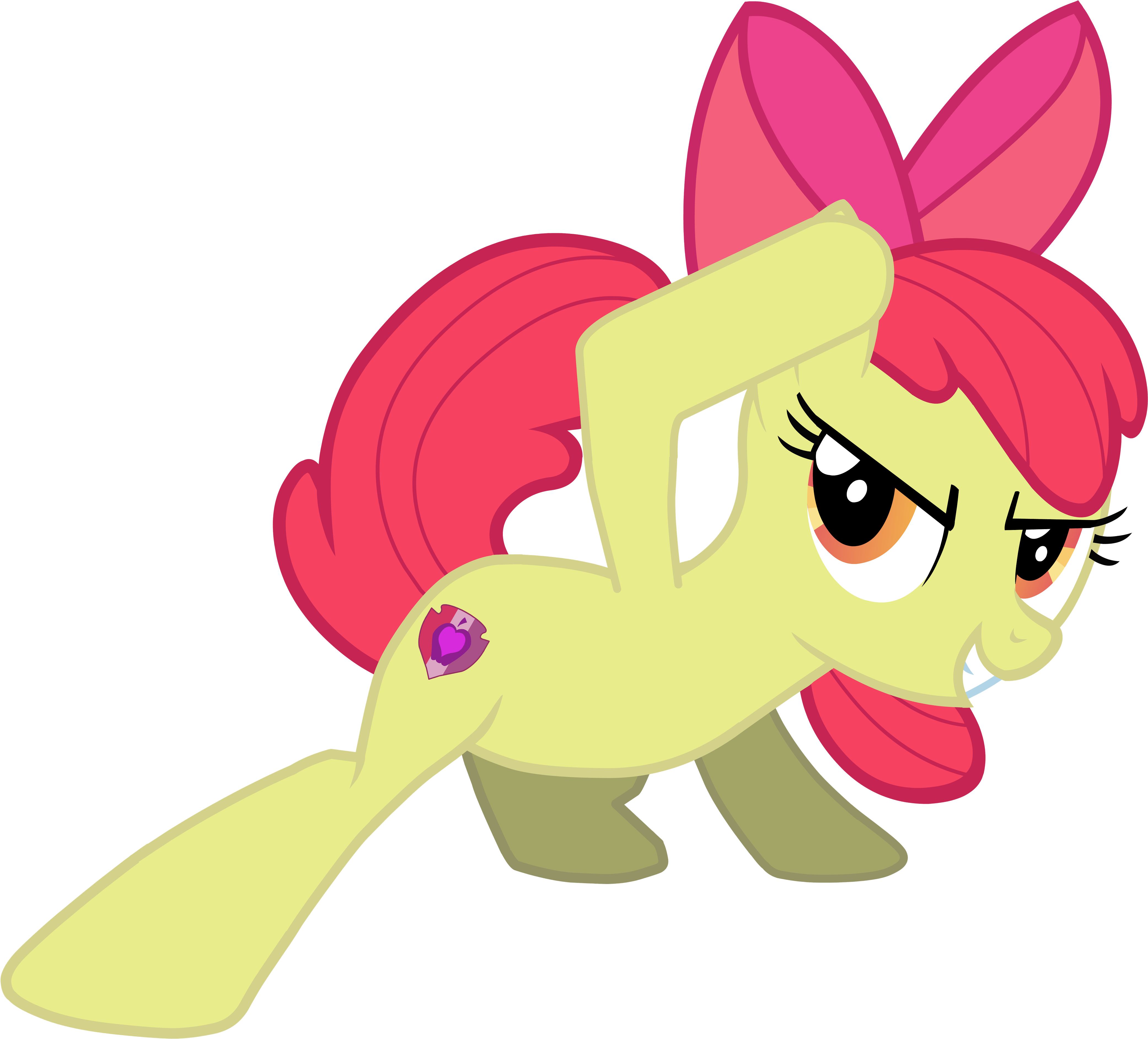 Applebloom Sliding Vector By Ramseybrony17 Mlp - My Little Pony: Friendship Is Magic (4211x3799)