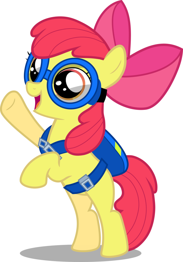 Apple Bloom Skydiving Vector By Darlaud On Deviantart - My Little Pony: Friendship Is Magic (746x1070)