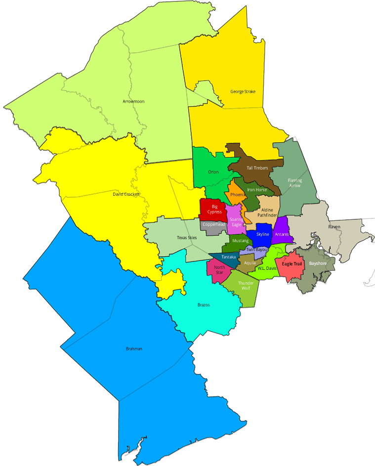 Cub Scouting - Geographic Areas Of Houston (759x943)