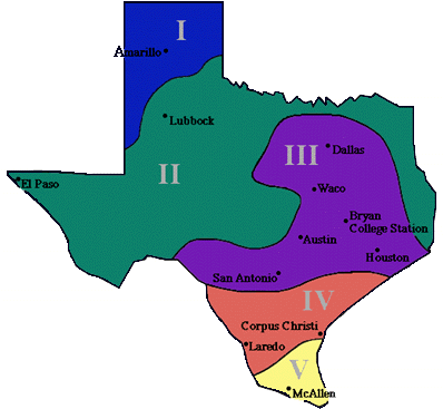 Texas Gardening Regions Archives Aggie Horticulture - Texas Climate Zone Map (400x379)