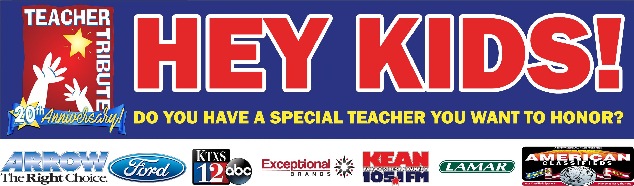 Teacher Tribute - Arrow Ford (2550x816)