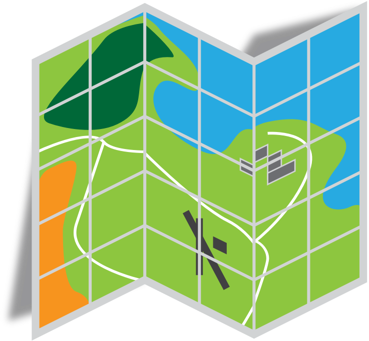 Folded Travel Map Clip Art - Map Clipart (737x682)