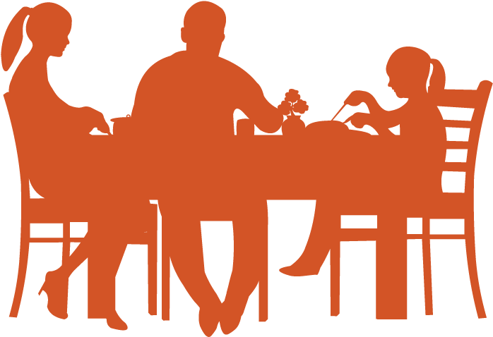 Table Dining Room Dinner Silhouette - People Having Dinner Silhouettes (800x500)
