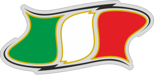 Adesivo 3d Italia Sagomata - Bandiere Loghi (499x247)