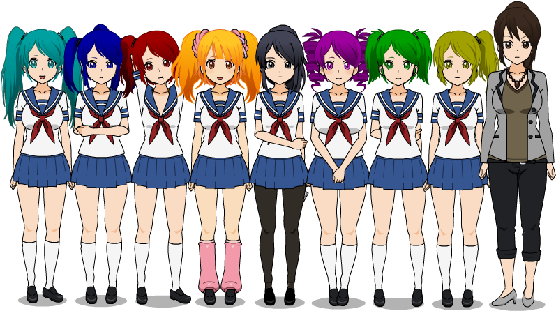 Yandere Simulator Students Teacher - All Students In Yandere Simulator (800x600)