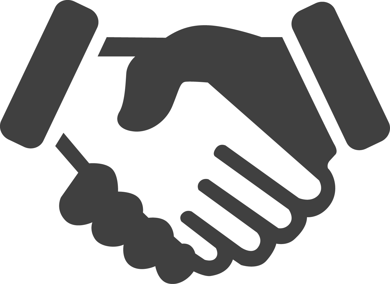 Computer Icons Handshake Business Management - Shake Hands Icon Grey (1367x995)