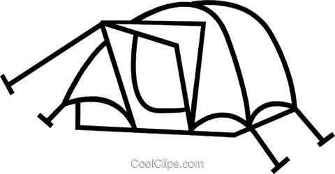 Tents Royalty Free Vector Clip Art Illustration - Line Art (480x250)
