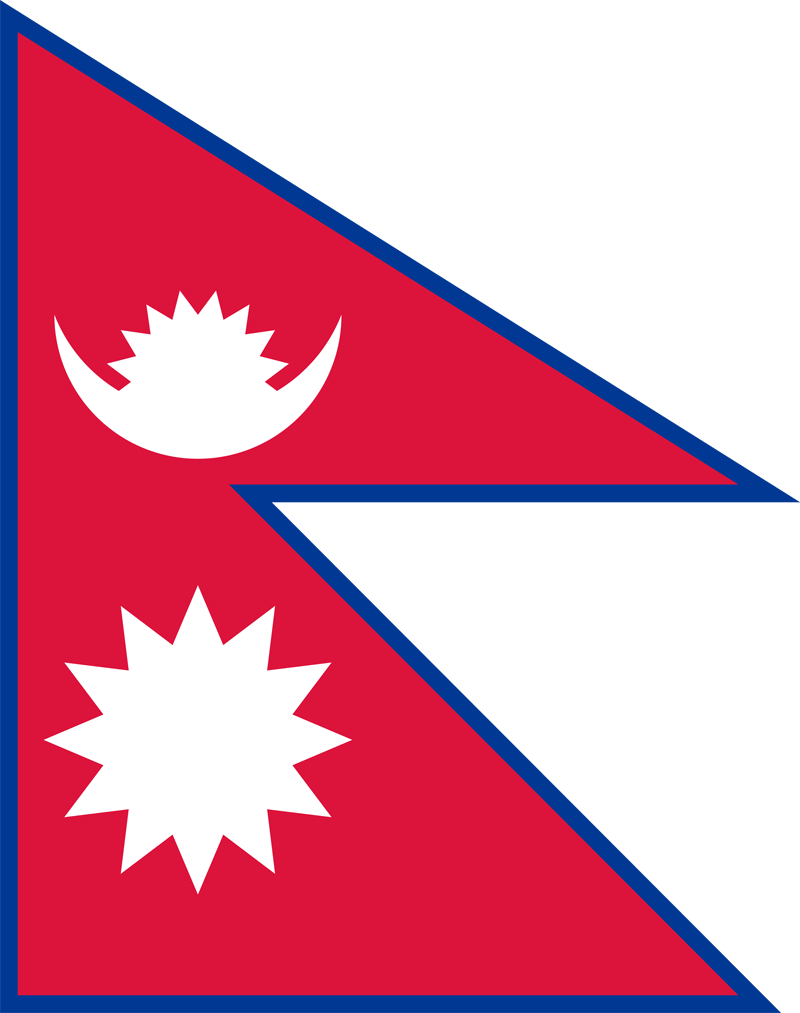 Drapeau Du Nepal - Cricket Association Of Nepal (800x1013)