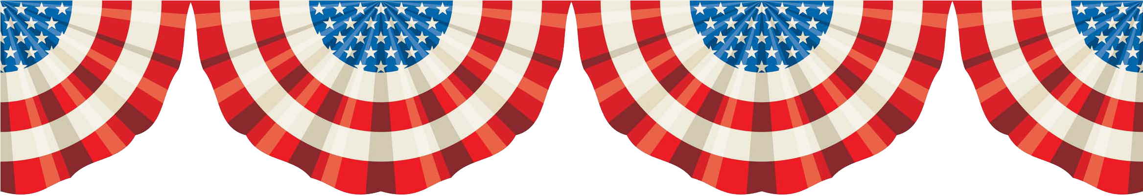 Patriotic Banner Cliparts - Clipart American Flag Banner (2334x414)