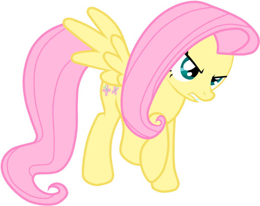 My Little Pony Fluttershy Angry - Mlp Fluttershy Mad (900x862)