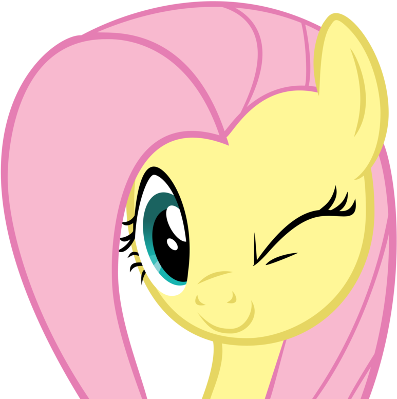 Fluttershy Pony Twilight Sparkle Wink Deviantart - My Little Pony Fluttershy Face (900x900)
