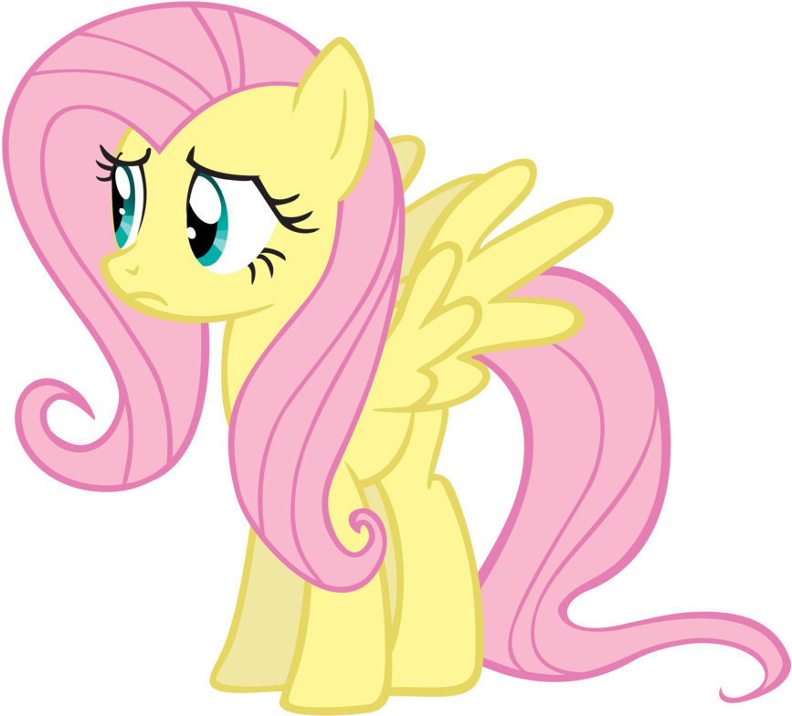 Fluttershy Vector By Linksfanponies - Fluttershy Worried Vector (943x848)