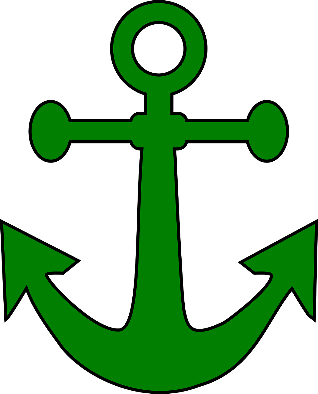 Anchor Green Navy Ship Nautical Png Image - Anchor Clip Art Free (1033x1280)