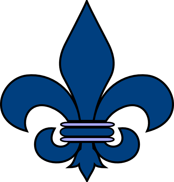 Blue Fleur De Lis Png Clip Art - St Joan Of Arc School Logo (570x597)