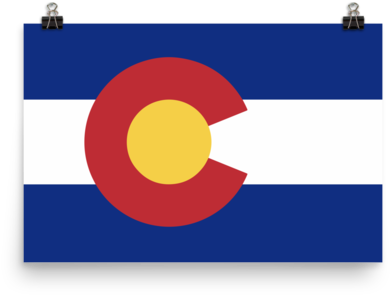Colorado Flag Poster - United States, Colorado State Flag: Blank 150 Page (600x600)