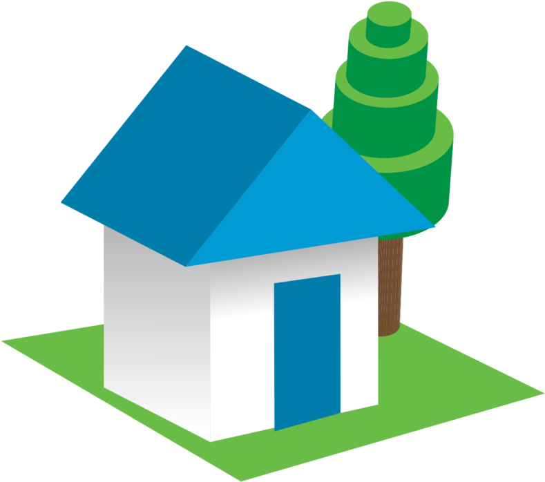 See Here House Clipart Black And White Png - House Clip Art 3d (800x760)