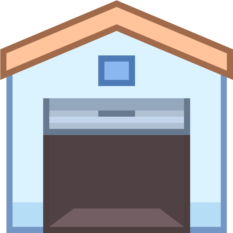 Car Garage Doors Clip Art - Garage Door Open Icon (800x800)
