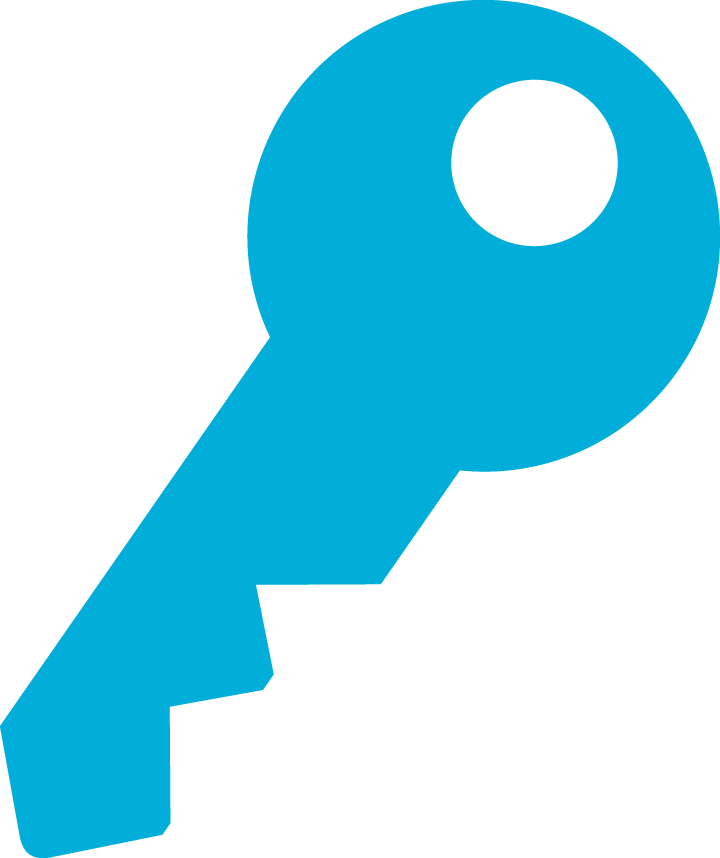 Hfh Icon Key Blue - Blue Key Icon (720x858)