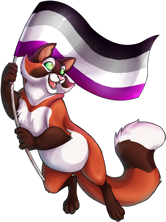 Lgbt Furry Pride Pins Gay Lesbian Transgender Trans - Asexual Pride Animals (577x800)