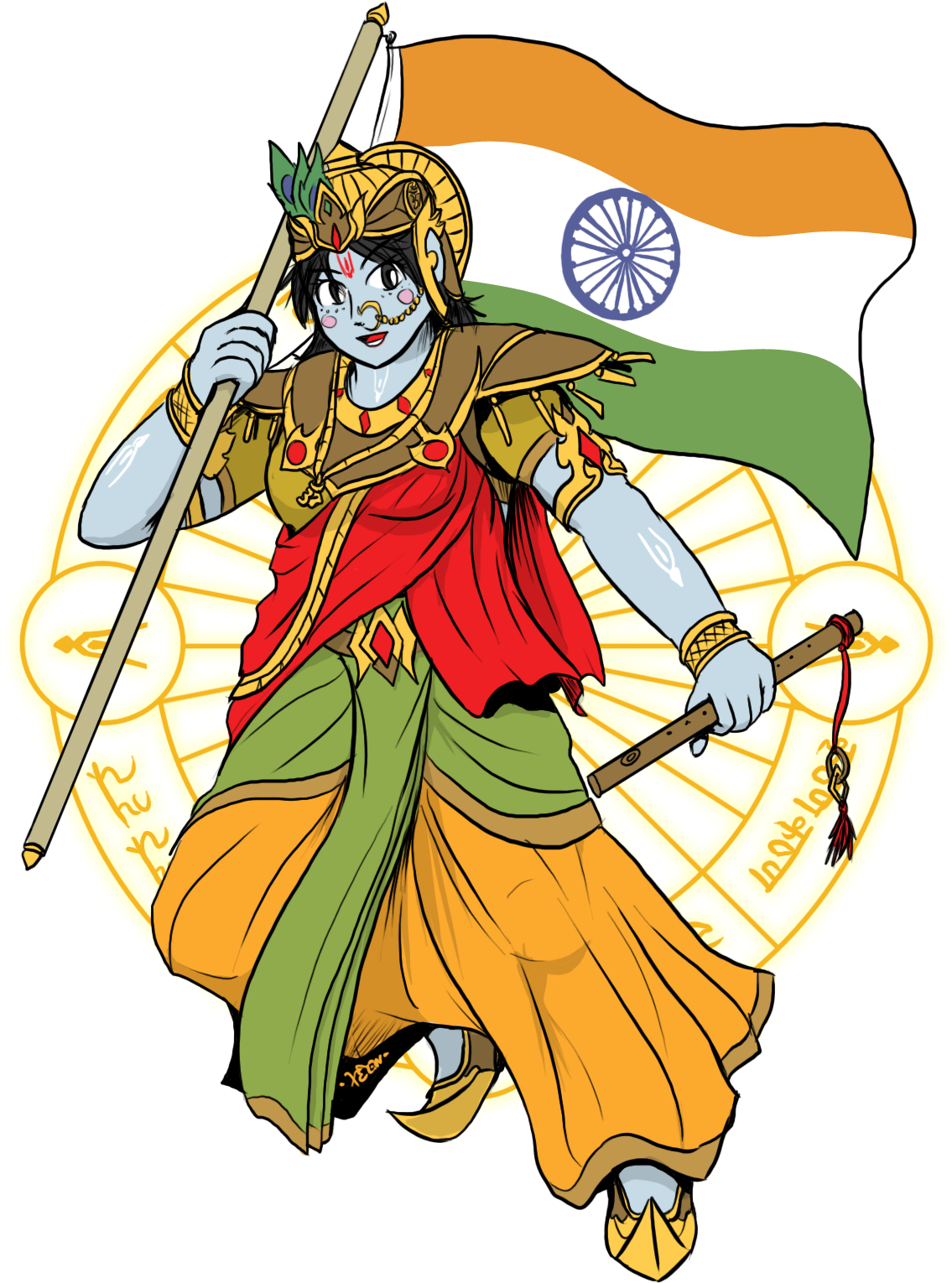 Shri Krishna Mohini - Cartoon (1200x1600)