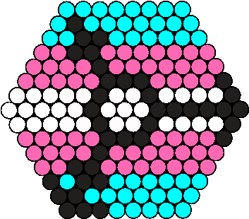 Transgender Perler Bead Pattern / Bead Sprite - Melty Beads Transgender (415x364)