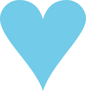 Page Divider Clipart - Blue Heart No Background (347x367)
