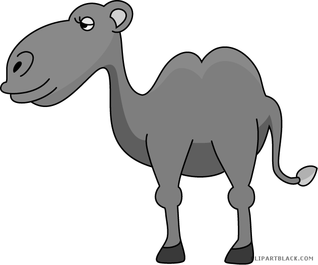 Camel Animal Free Black White Clipart Images Clipartblack - Clip Art (631x525)
