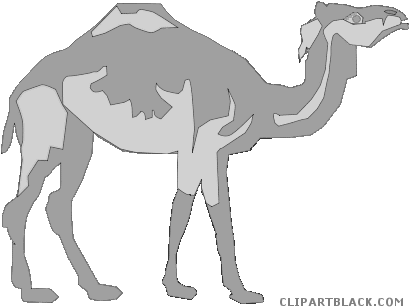 Camel Animal Free Black White Clipart Images Clipartblack - Arabian Camel (424x329)