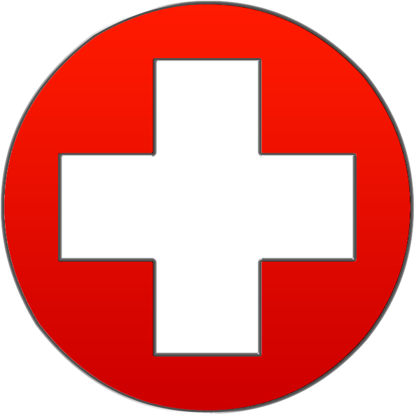 Medical Ninjutsu - Drapeau Suisse Rond (600x600)