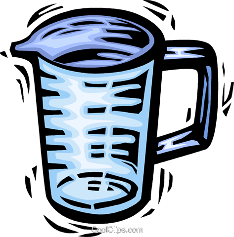 Measuring Cups Royalty Free Vector Clip Art Illustration - Measuring Cup Clip Art (473x480)
